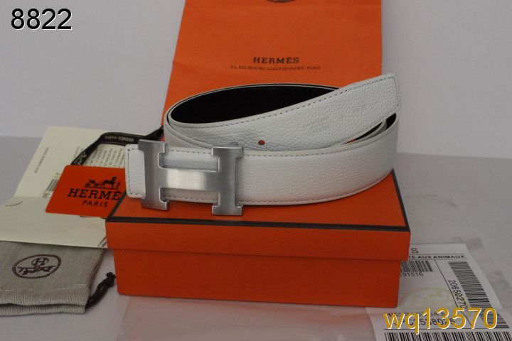 with Silver H Buckle Mens Belt Hermes White Cheap Sale
